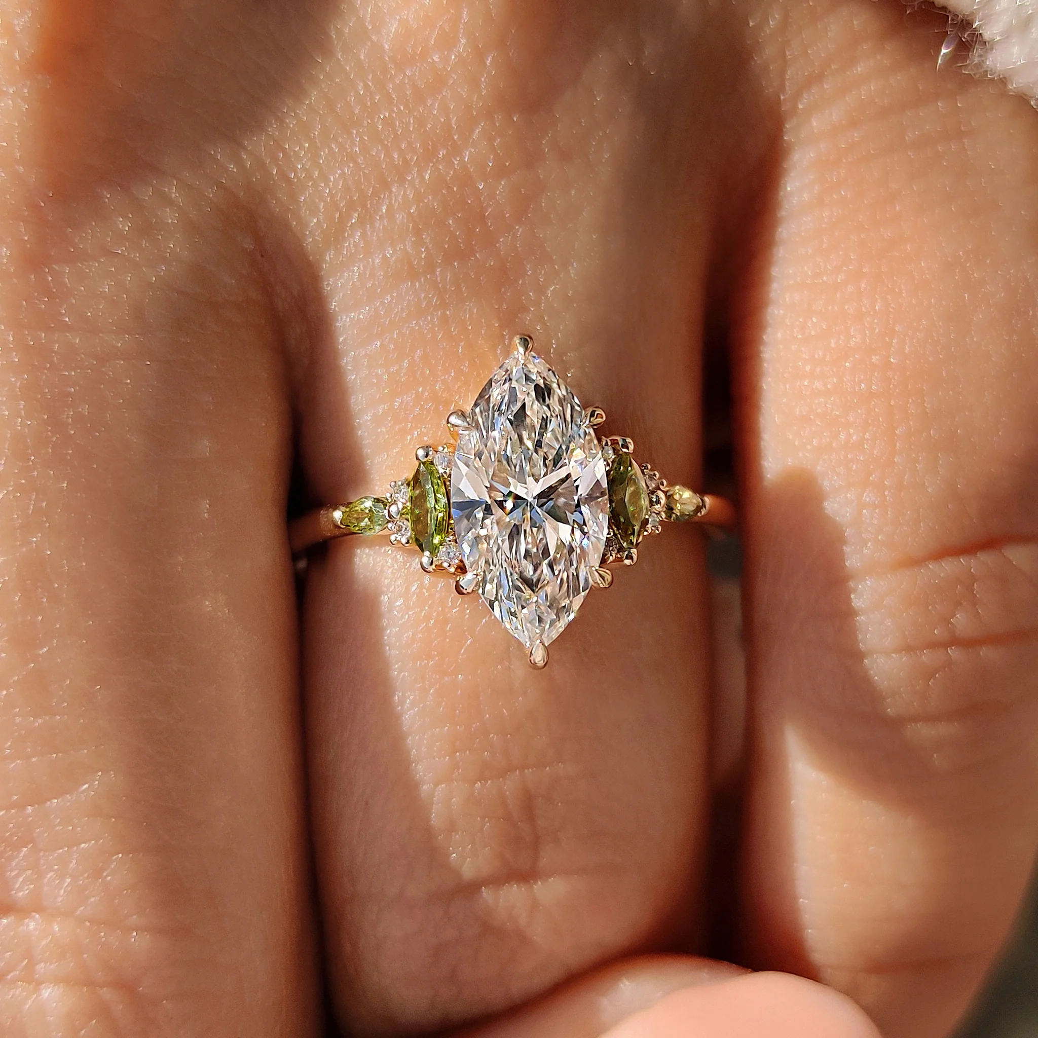 0.50 - 3 CT Marquise Diamond Ring in Muse Setting - Image 6