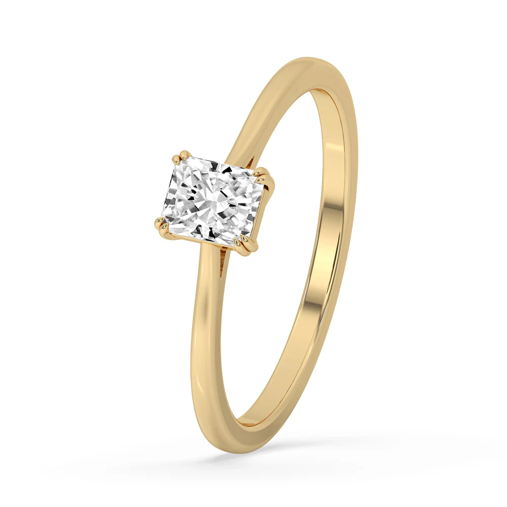 1 Carat Solitaire Diamond Ring - Cathedral Setting - Image 2