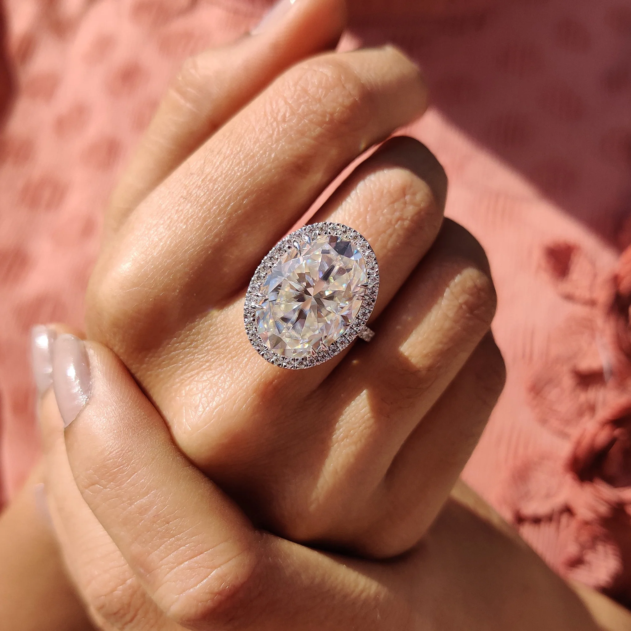 Oval Hybrid Halo Ring Setting - Image 6