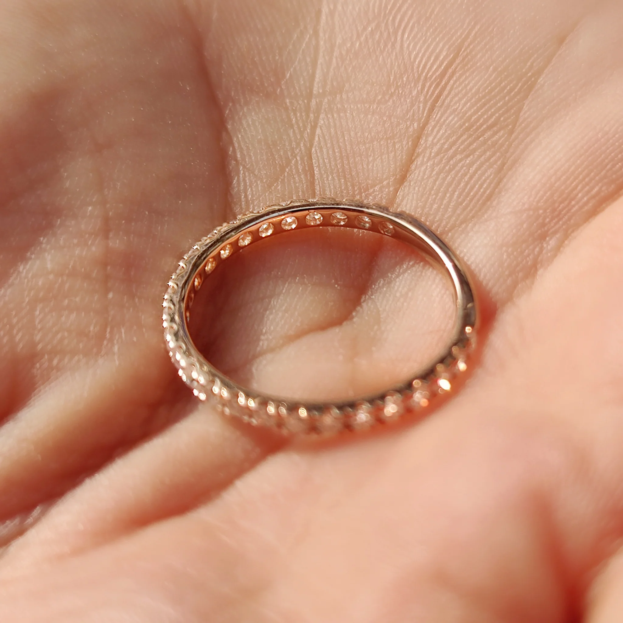 3/4 Eternity Band With Round Moissanite - Image 7