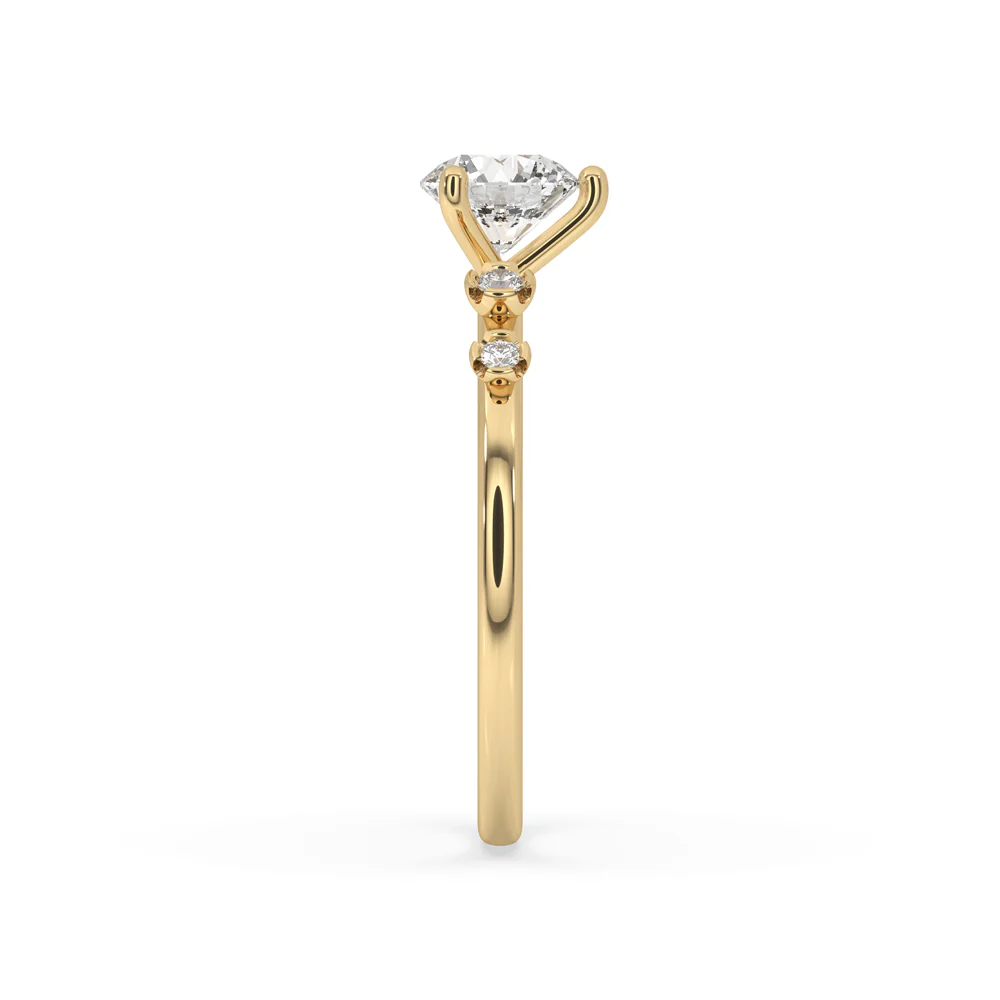 Round Cut 3 Diamond Engagement Ring - Image 4