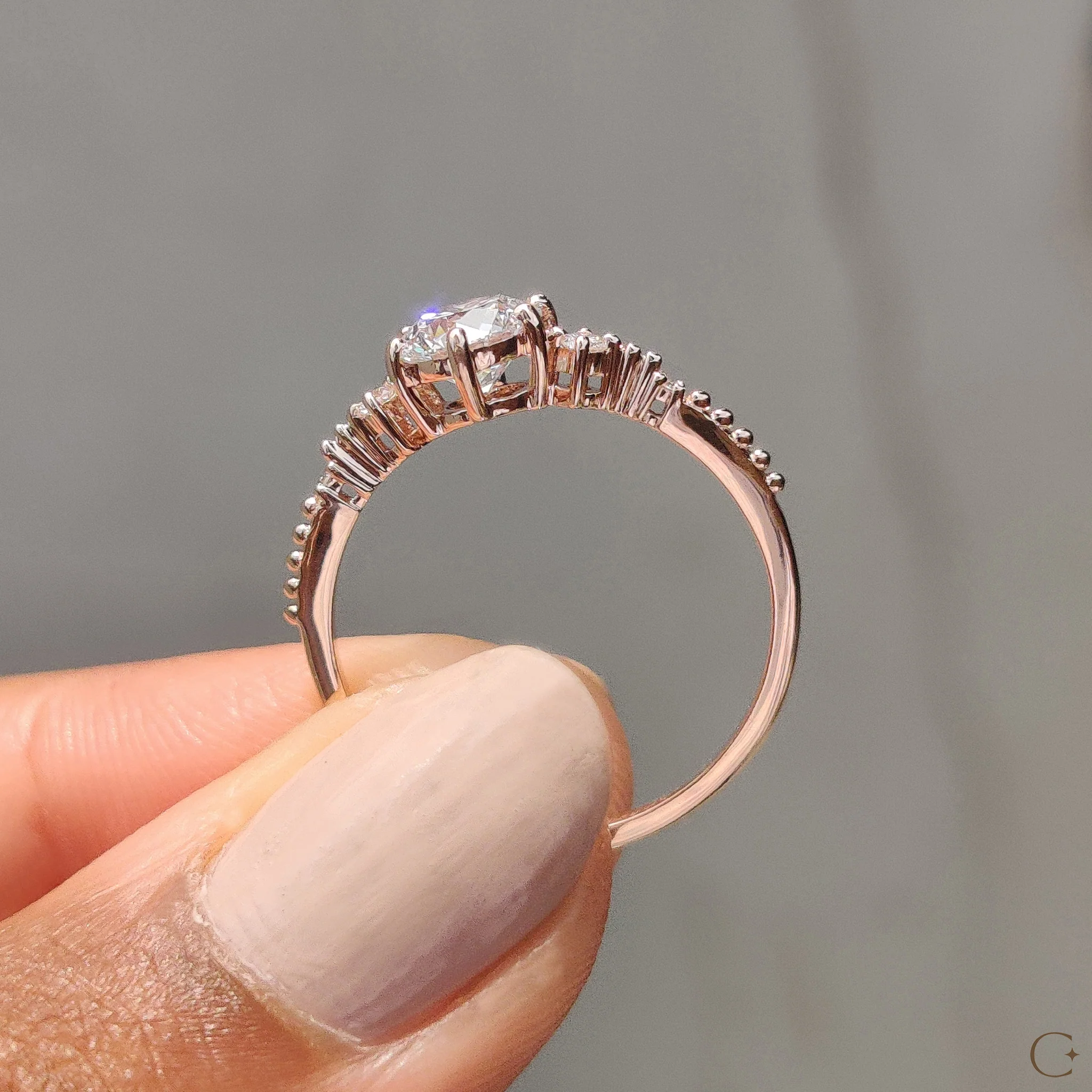 3 Stone Diamond Ring With Round Cut Stones - Image 8
