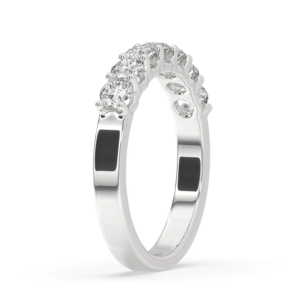 7 Stone Wedding Band - Half Eternity - Image 3