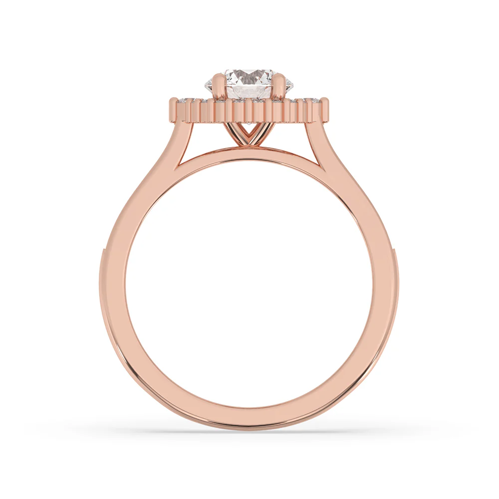 Antique Inspired Engagement Ring with Cathedral Setting - Image 3