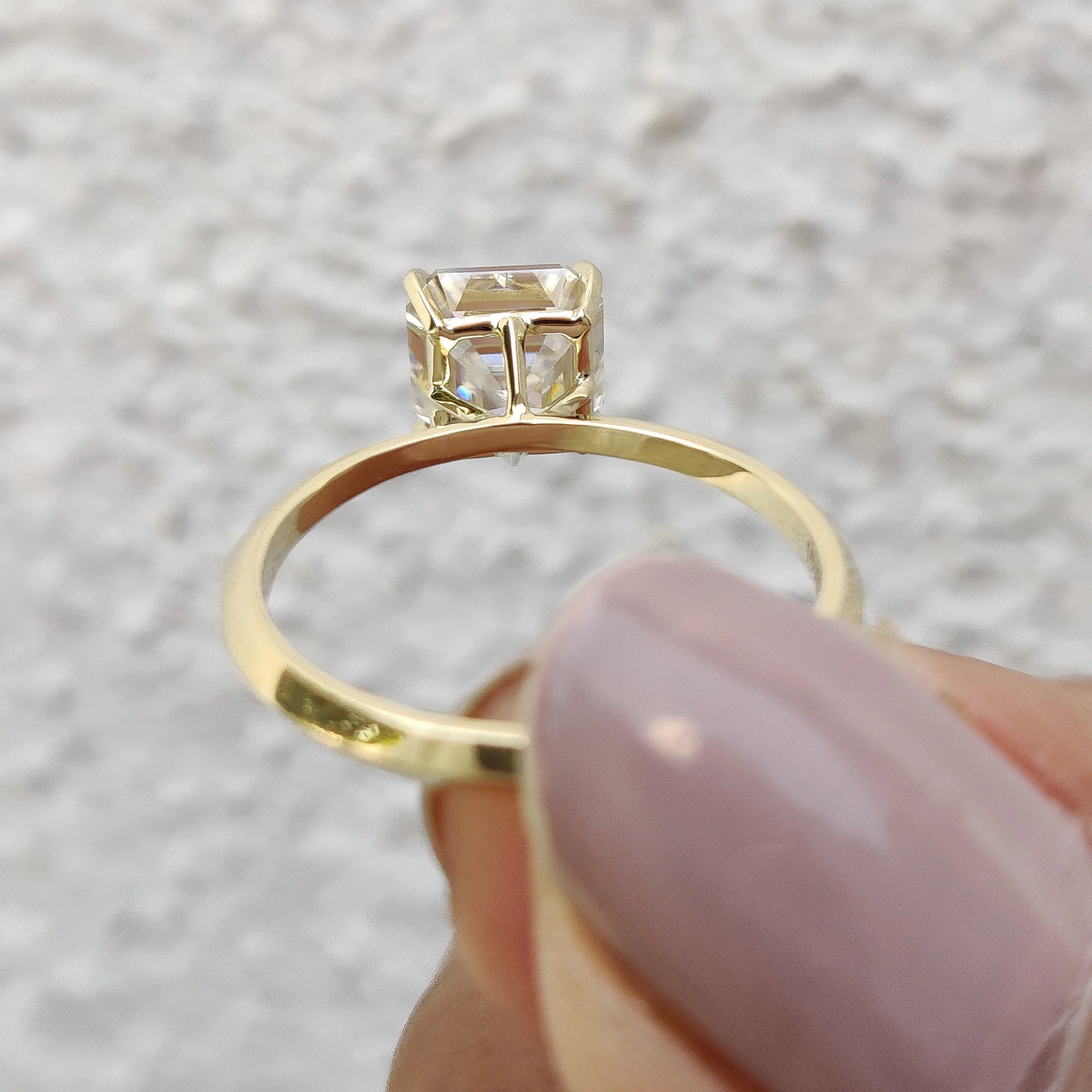 Asscher Cut Engagement Ring Basket Setting - Image 5