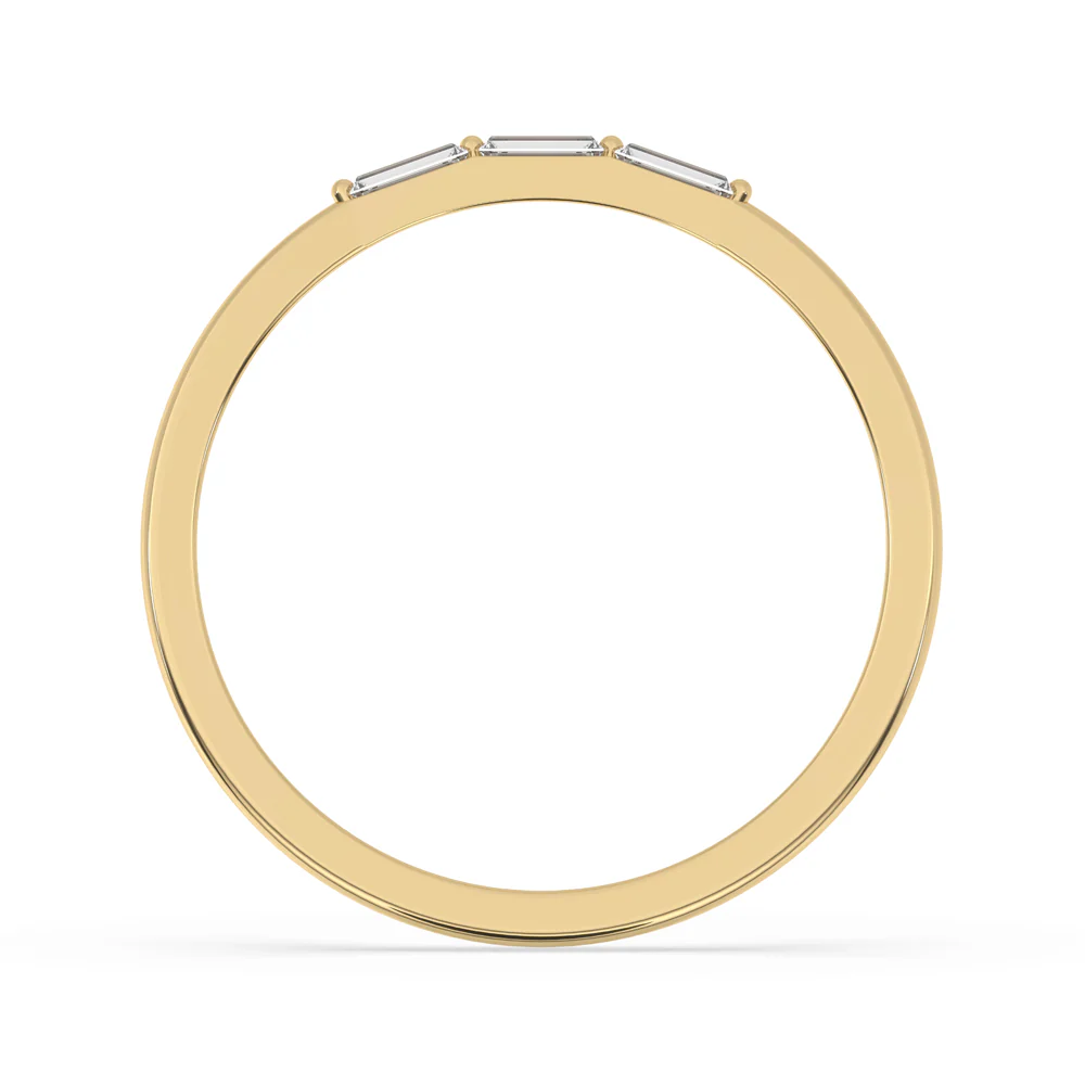 Baguette Diamond Band - Three Stone Style - Image 4