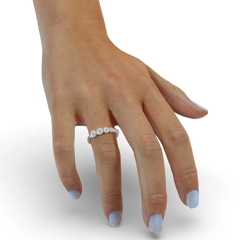Bezel Set Diamond Band - Round Diamond - Image 5