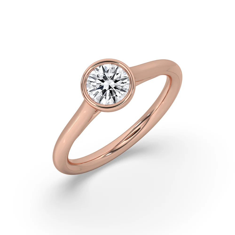 Bezel Set Diamond Ring With Round Cut - Image 2