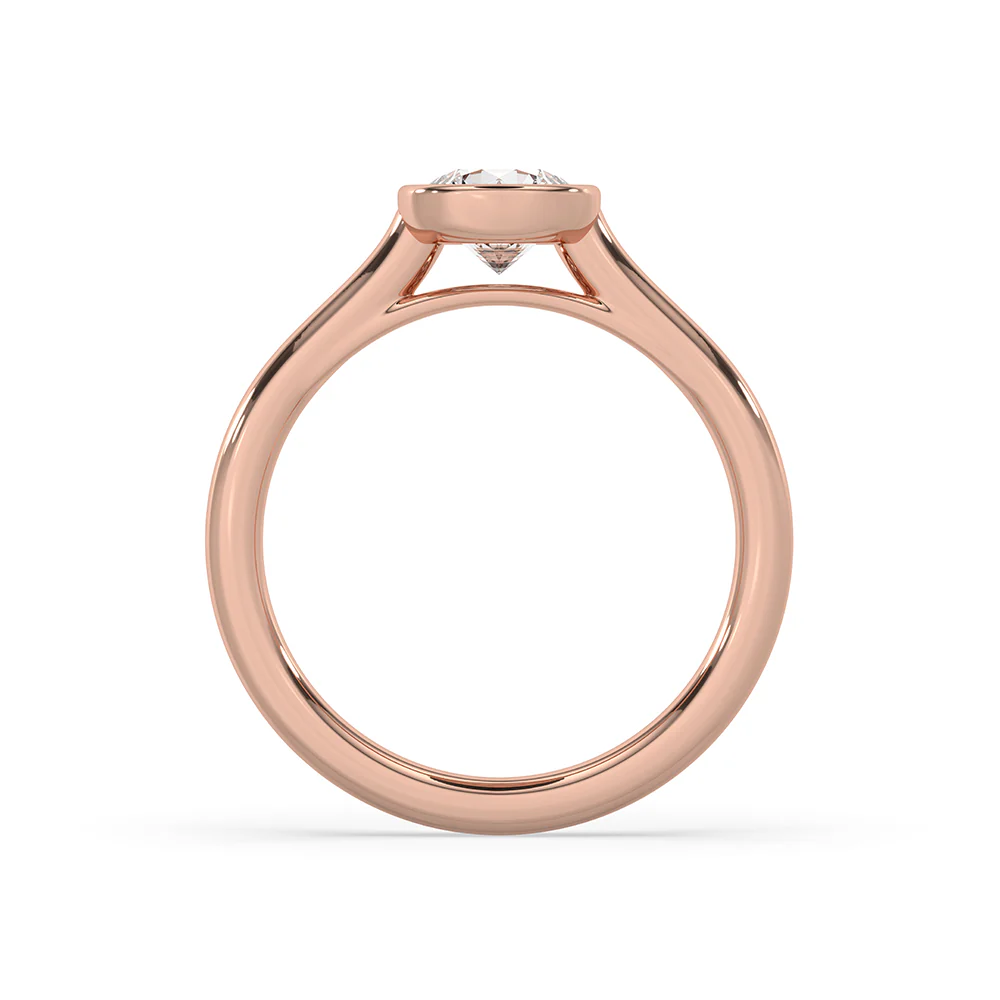 Bezel Set Diamond Ring With Round Cut - Image 3