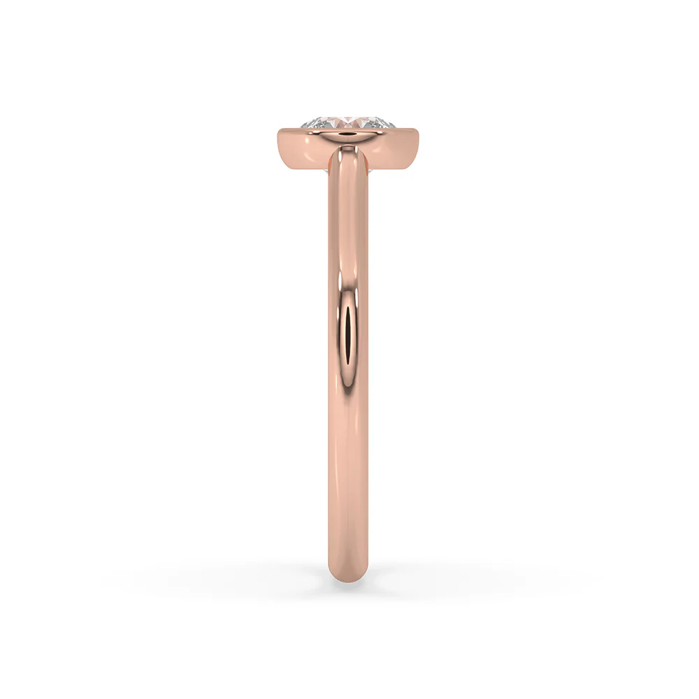 Bezel Set Diamond Ring With Round Cut - Image 4