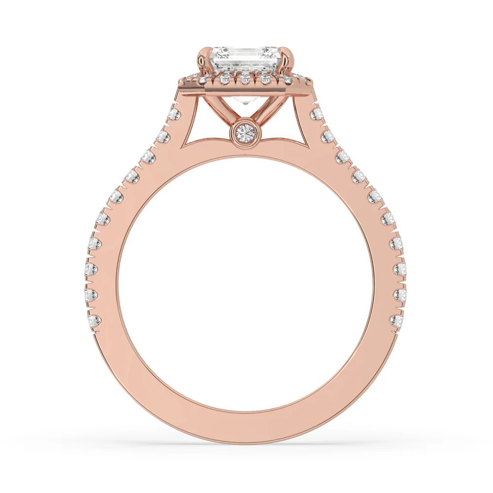 Cathedral Engagement Ring with Classic Asscher Cut - Image 4