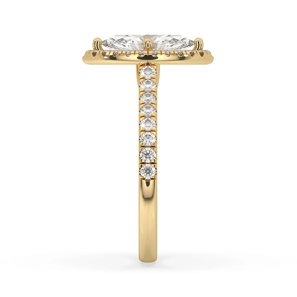 Cathedral Setting Ring With Marquise Diamond - Image 2