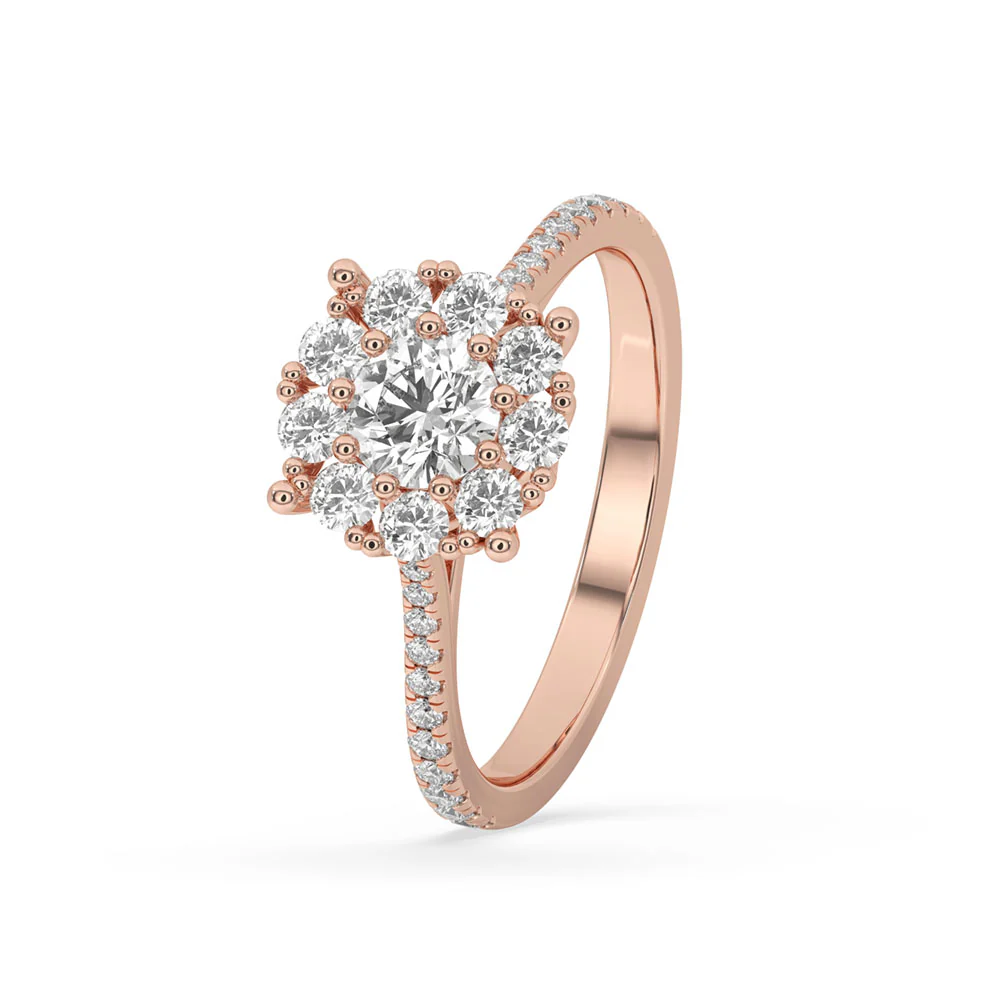 Round Diamond Classic Cathedral Engagement Ring - Image 4