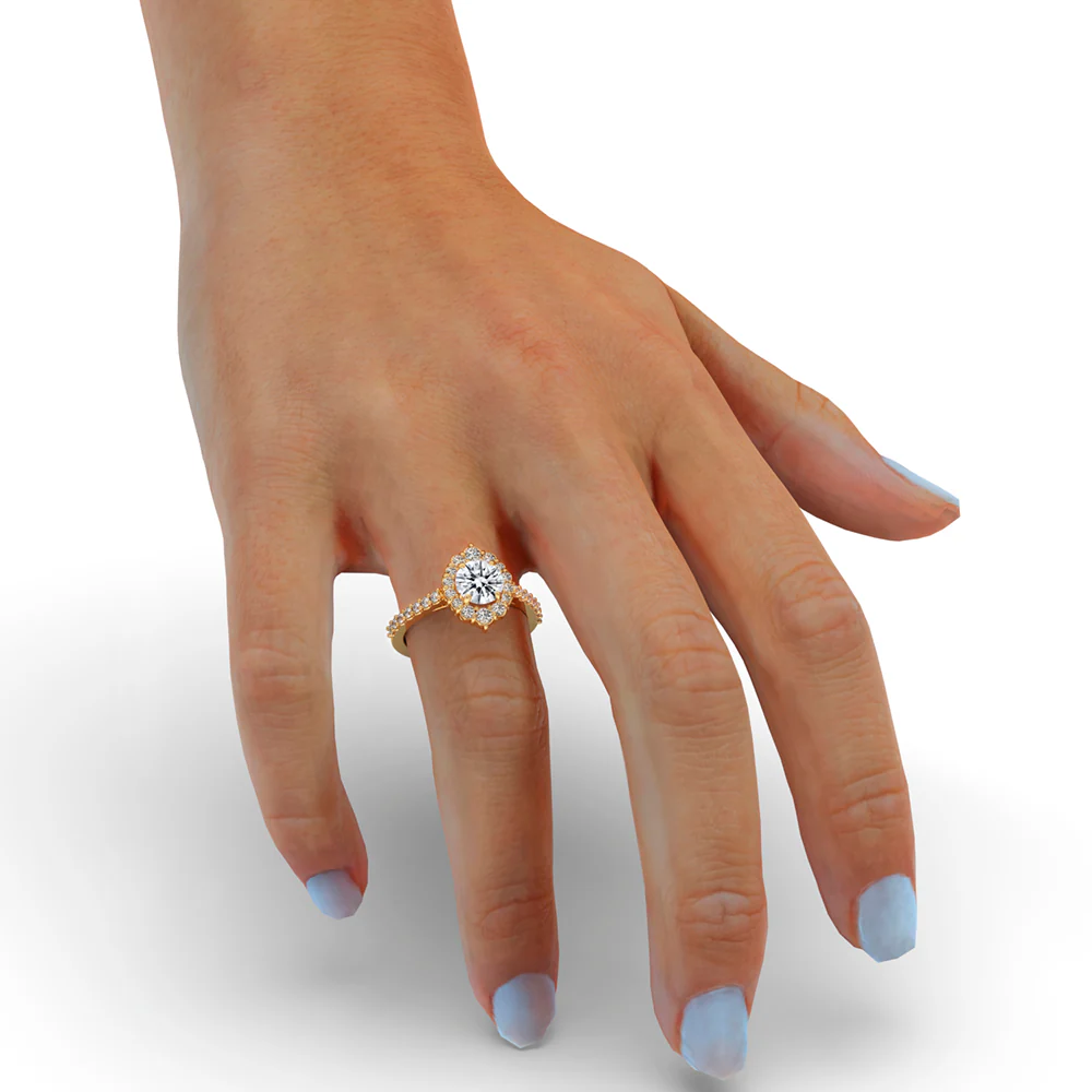 Cluster Diamond Ring With Pave Style - Image 3