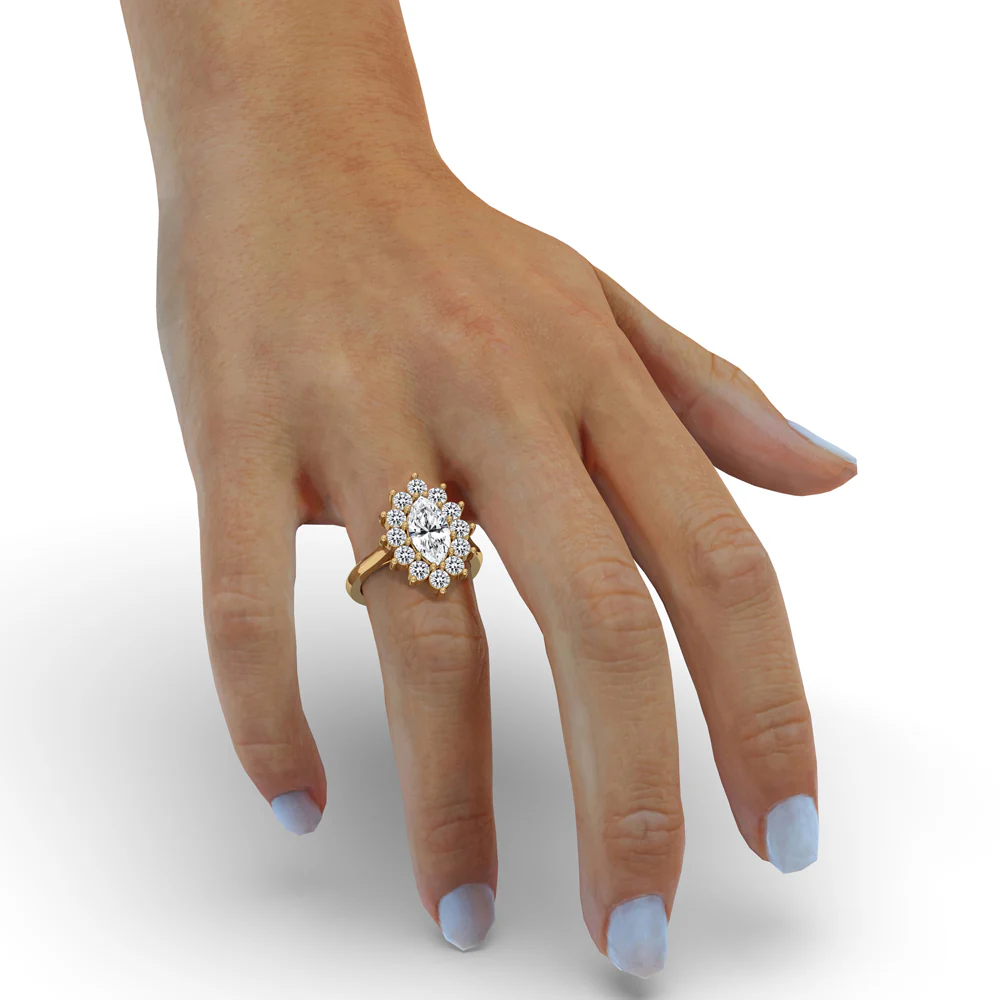 Cluster Engagement Ring - Image 2