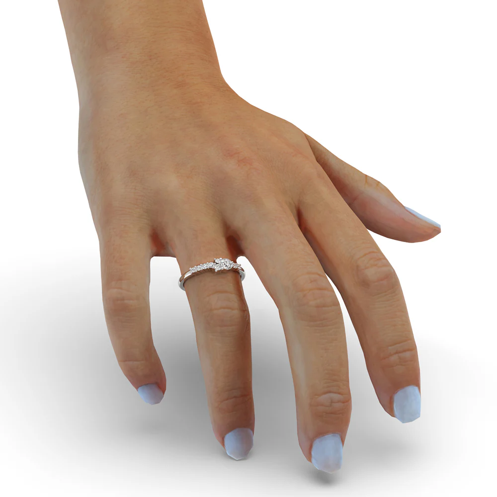 Cluster Engagement Ring for Modern Style - Image 2