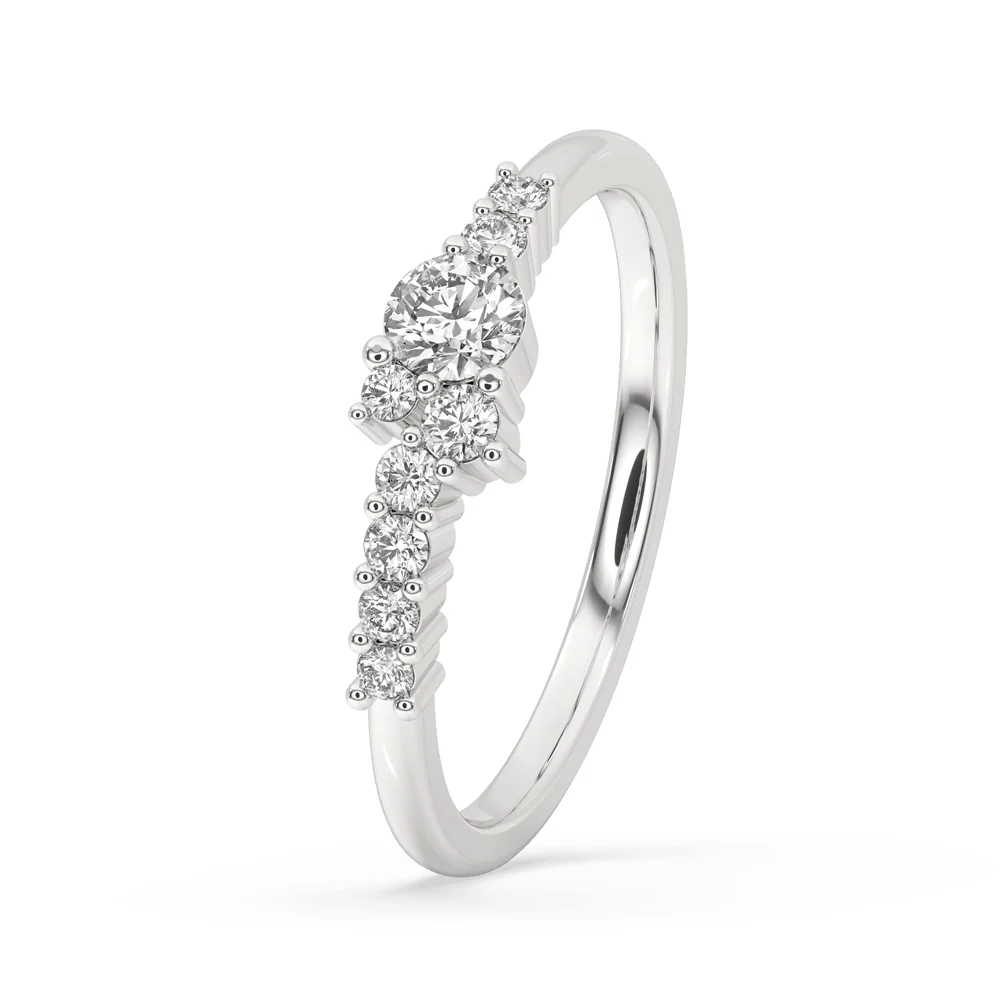 Cluster Engagement Ring for Modern Style - Image 5