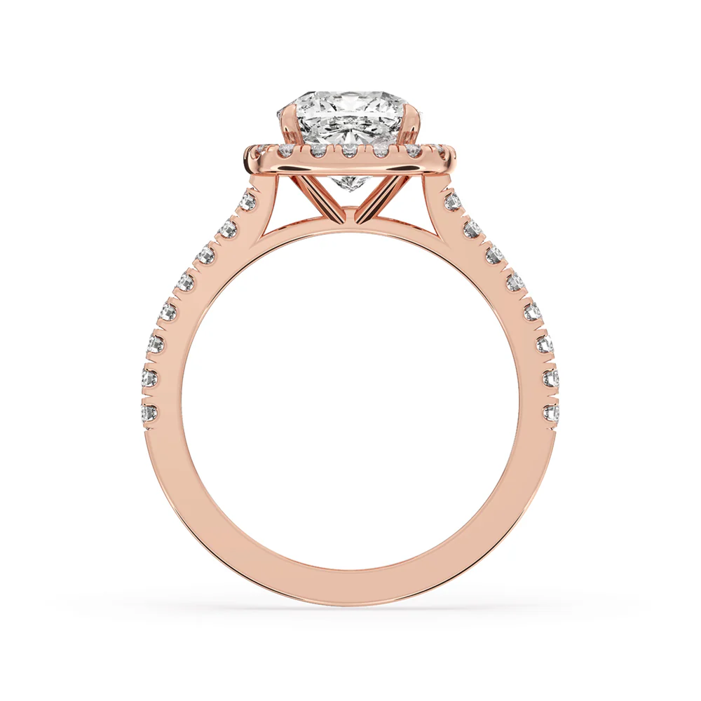 Cushion Cut Engagement Ring With Halo Style - Image 3