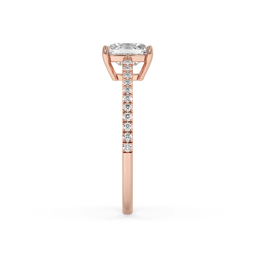 Cushion Cut Pave Engagement Ring - Image 3
