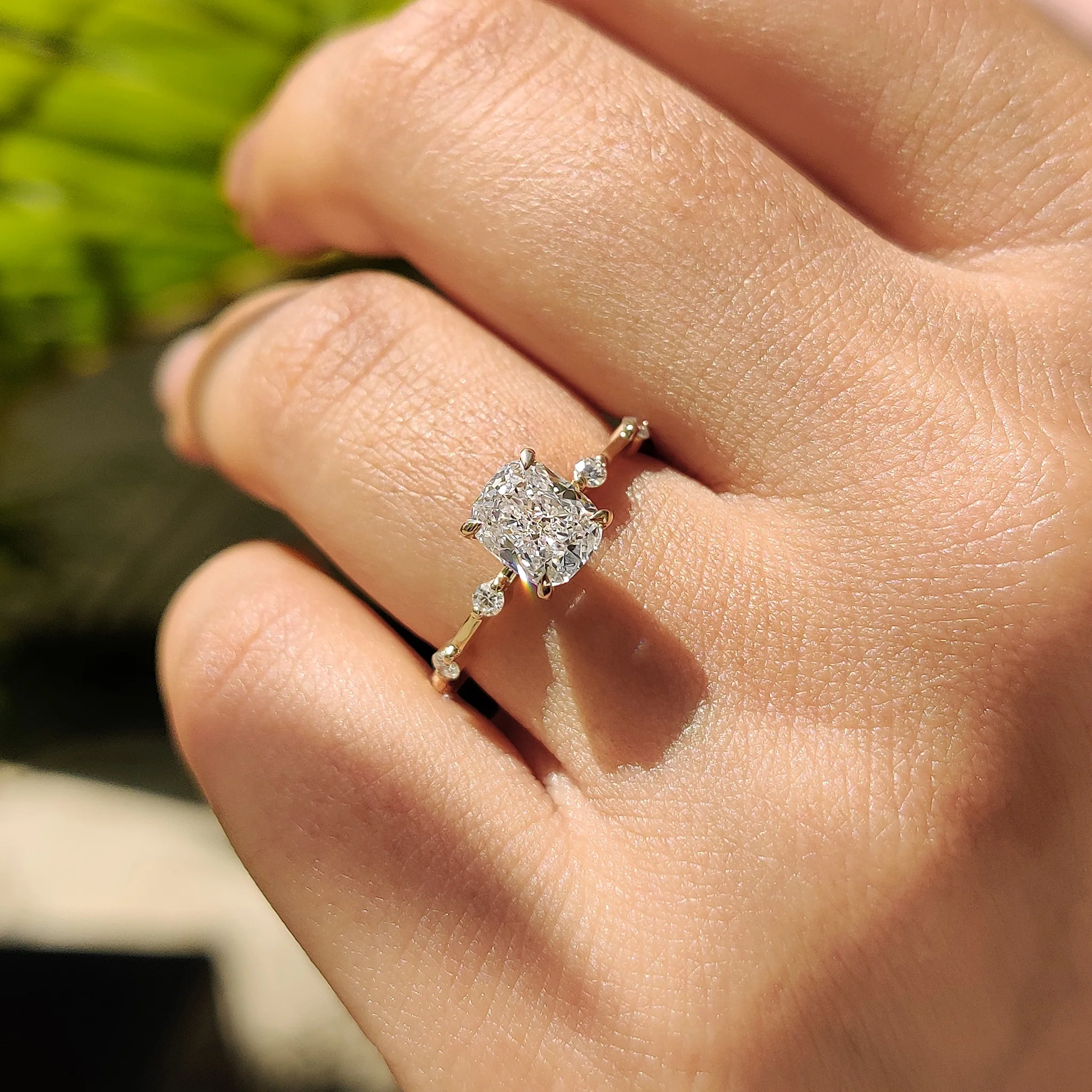 Cushion Cut Seven Stone Diamond Ring - Image 4