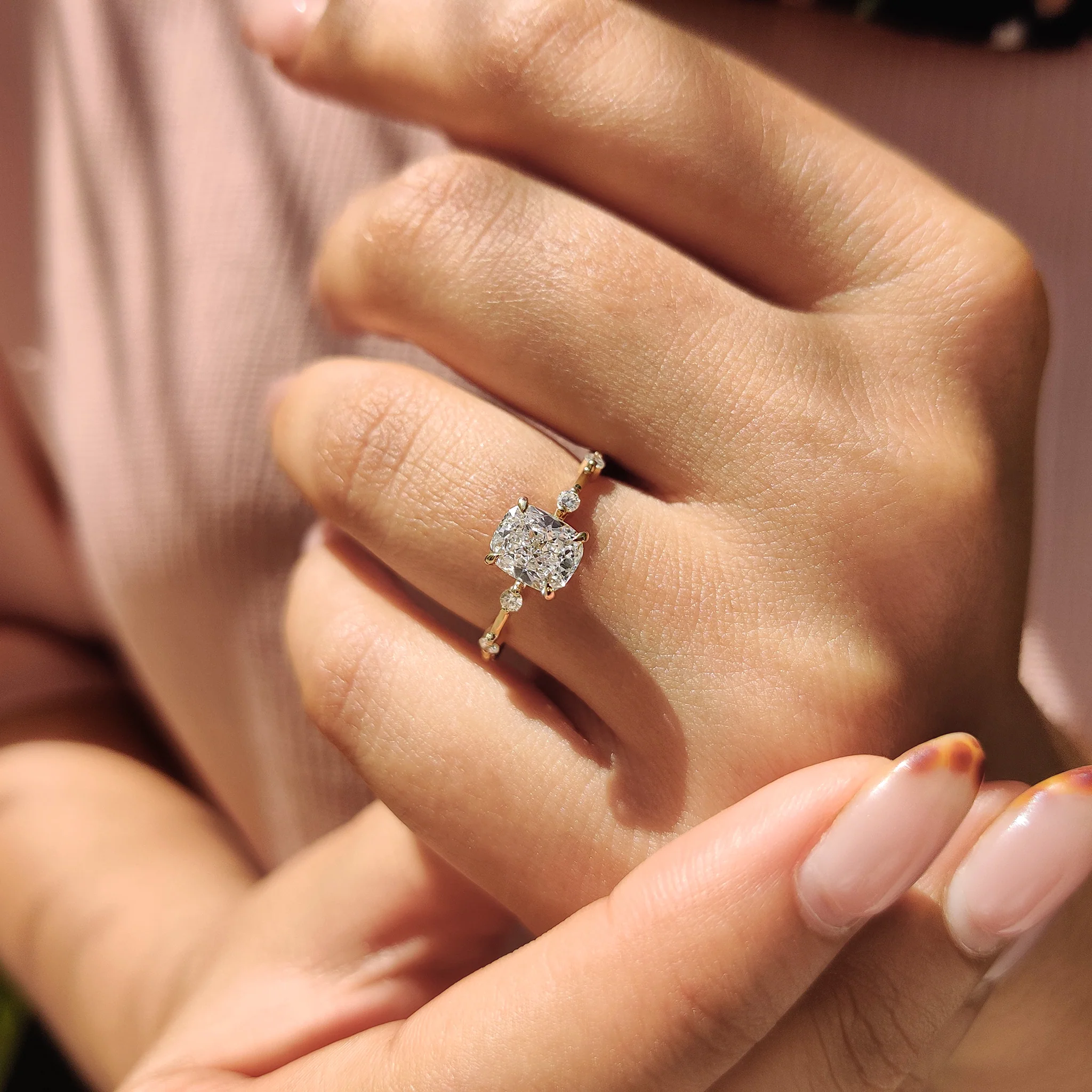 Cushion Cut Seven Stone Diamond Ring - Image 5