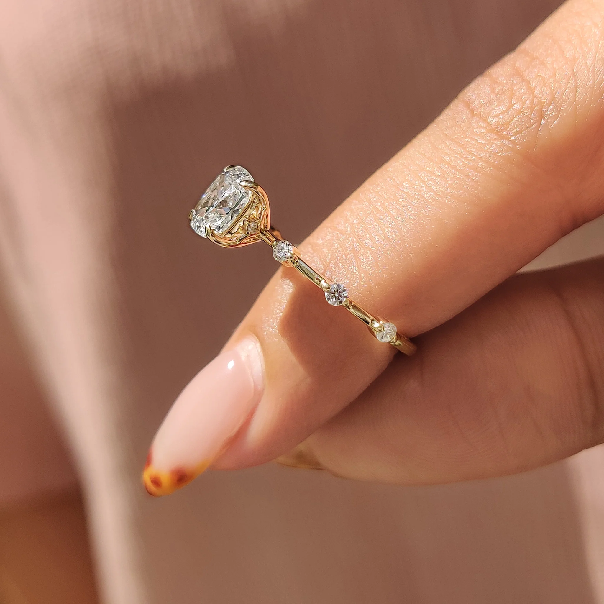 Cushion Cut Seven Stone Diamond Ring - Image 7