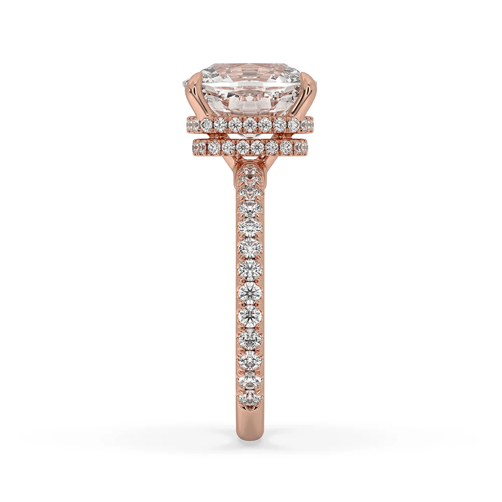 Cushion Diamond Ring In Double Hidden Halo Design - Image 4