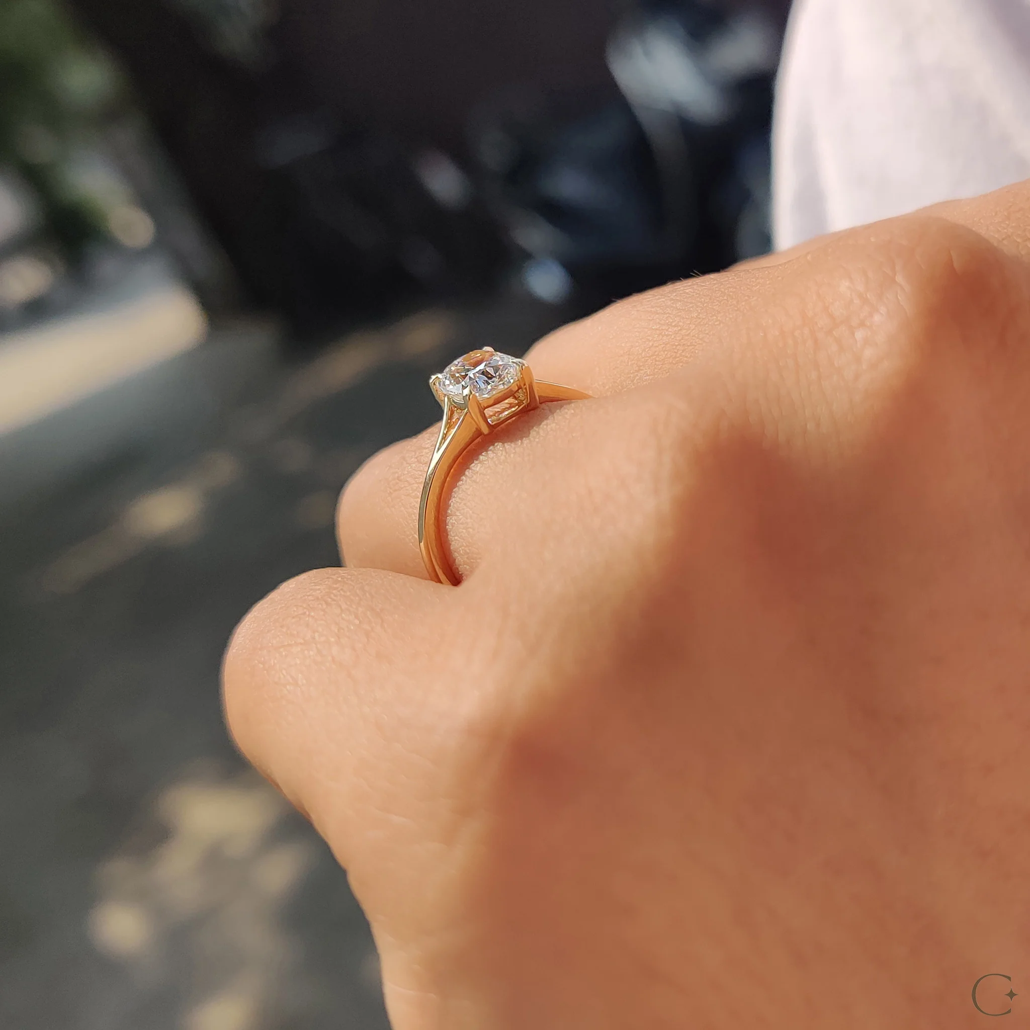 Cushion Diamond Ring In Split Shank Style - Image 6