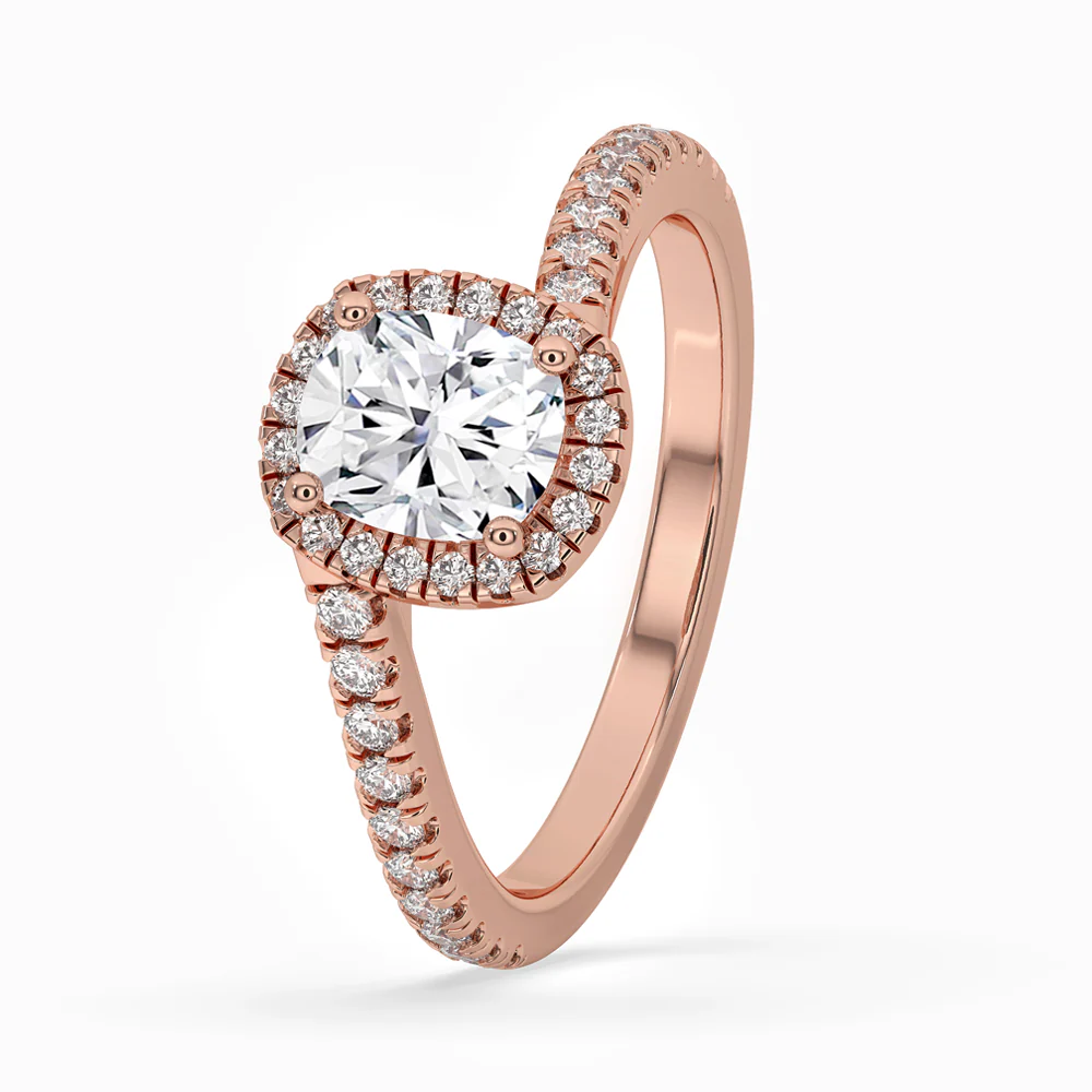 Cushion Engagement Ring - Gorgeous Rose Gold - Image 2