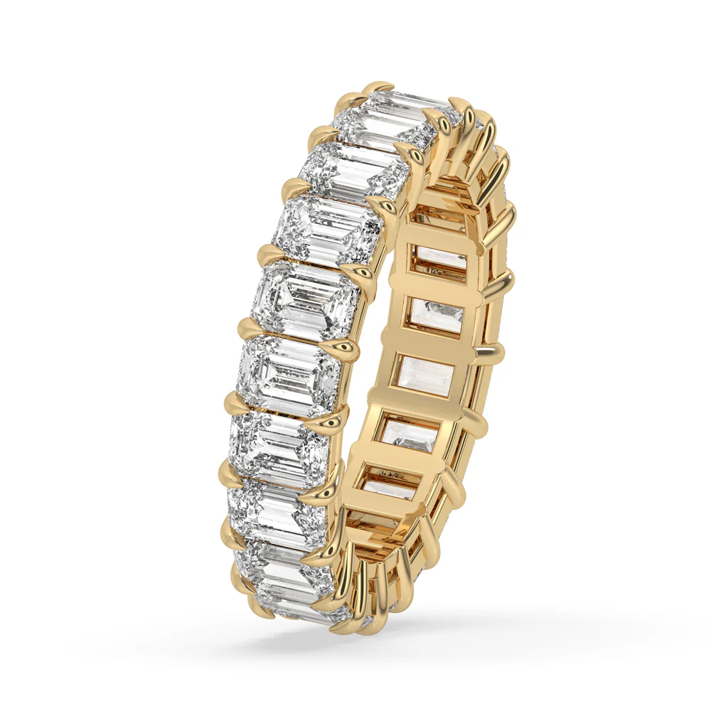 Diamond Eternity Band with Emerald Cut Brilliance - Image 4