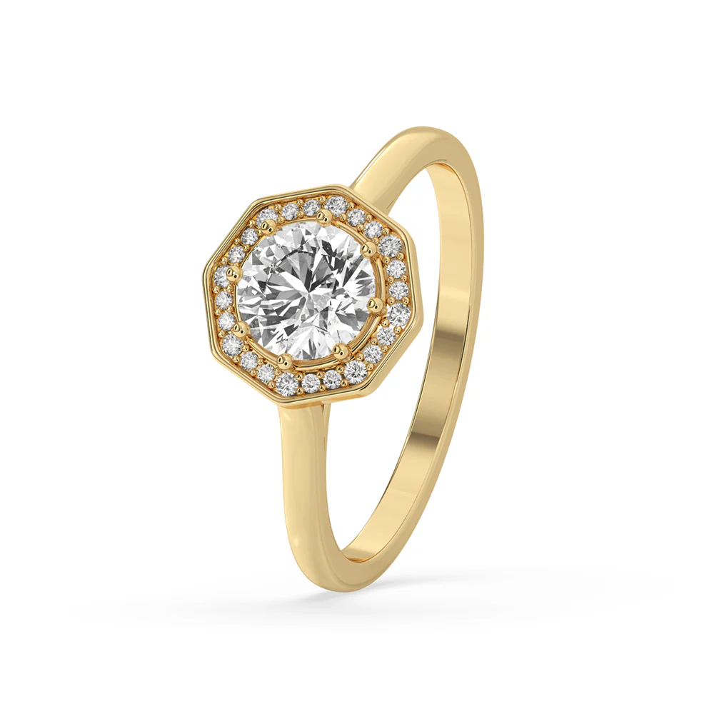 Round Diamond Halo Engagement Ring - Image 4