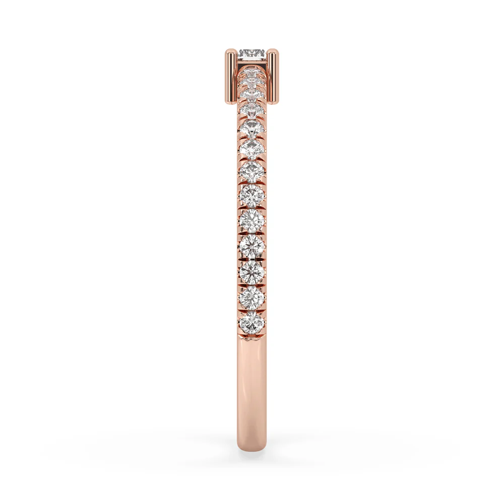 Baguette Diamond East West Engagement Ring - Image 3