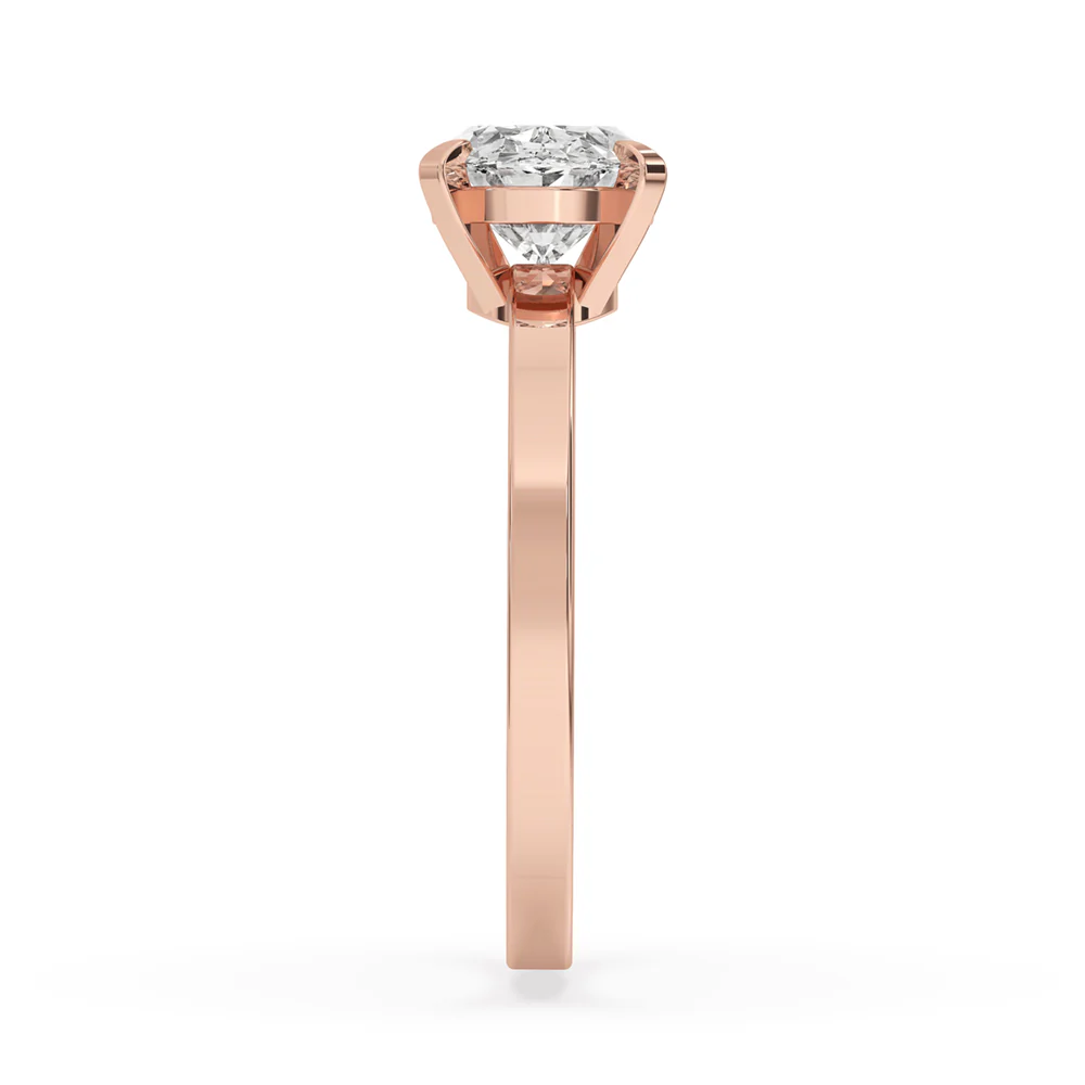 East West Oval Engagement Ring - Image 5