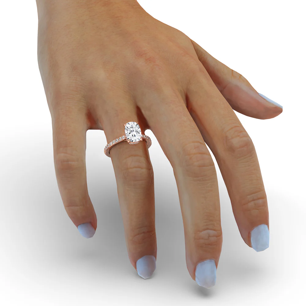Elongated Cushion Cut Engagement Ring - Image 5