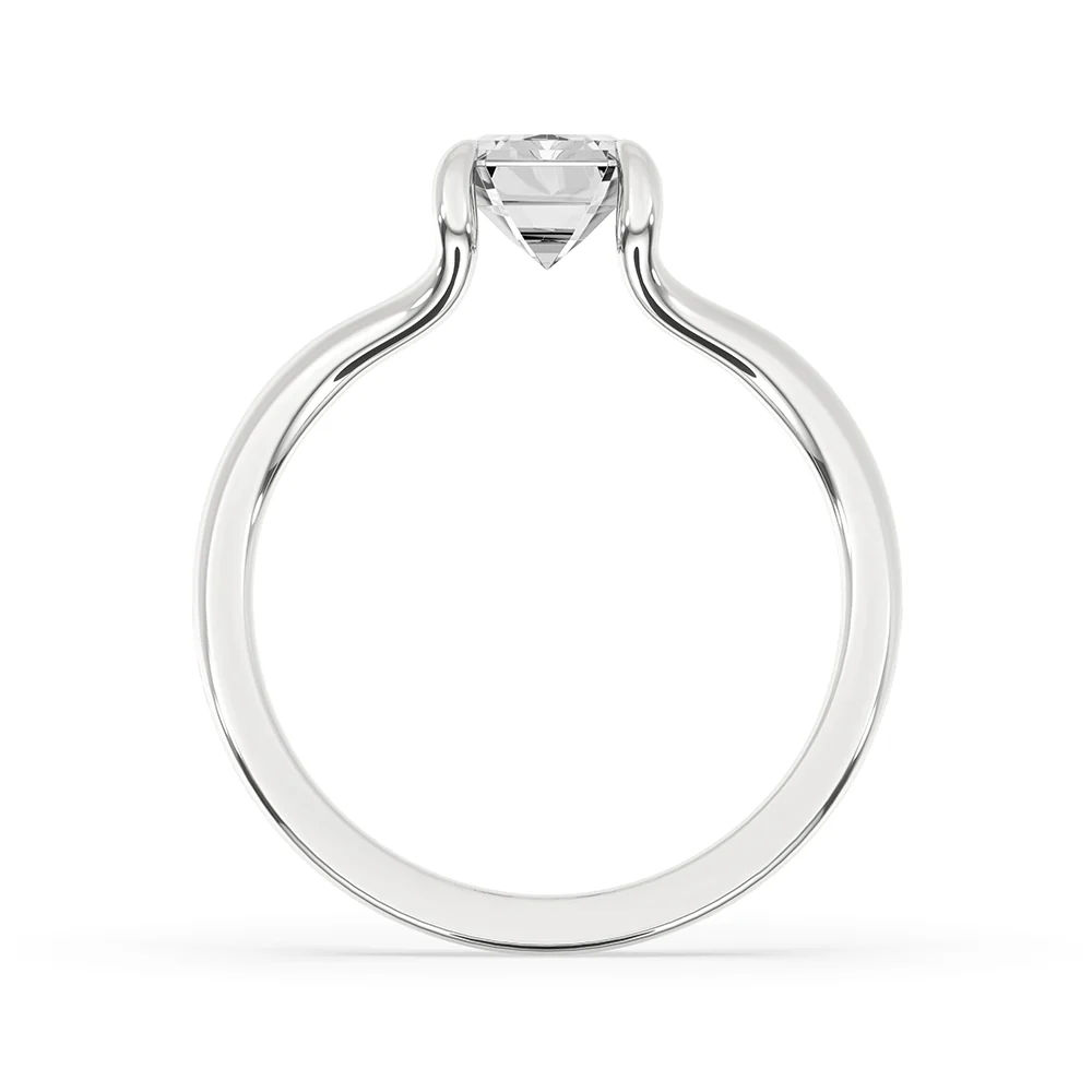 Emerald Cut Engagement Ring In Solitaire Style - Image 4