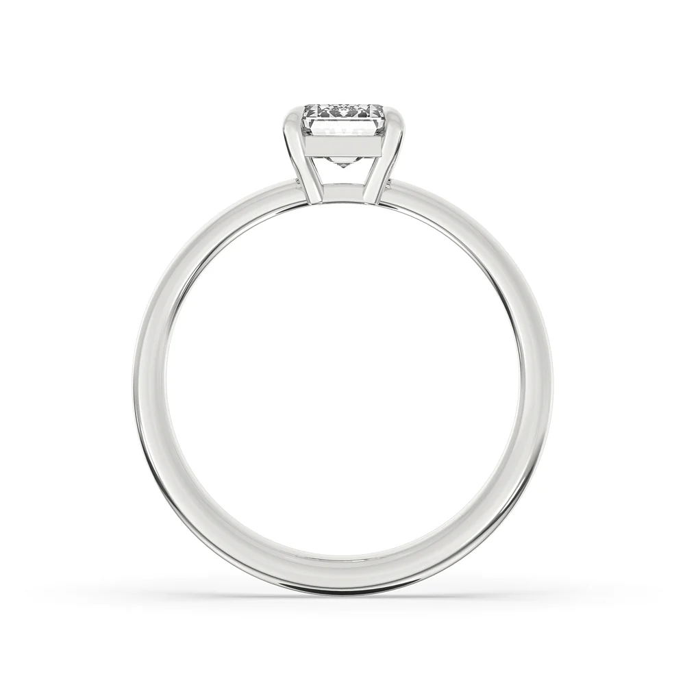Emerald Cut Solitaire Ring - Image 6