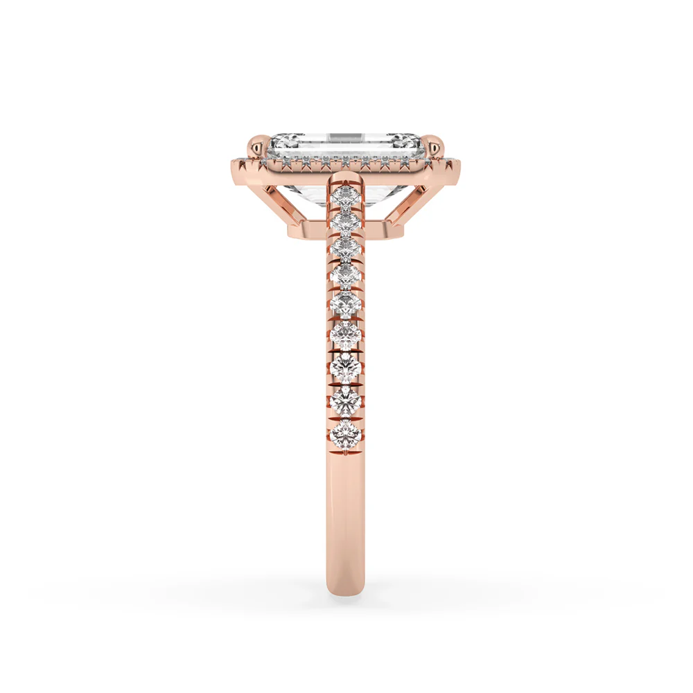Emerald Halo Engagement Ring - Image 4