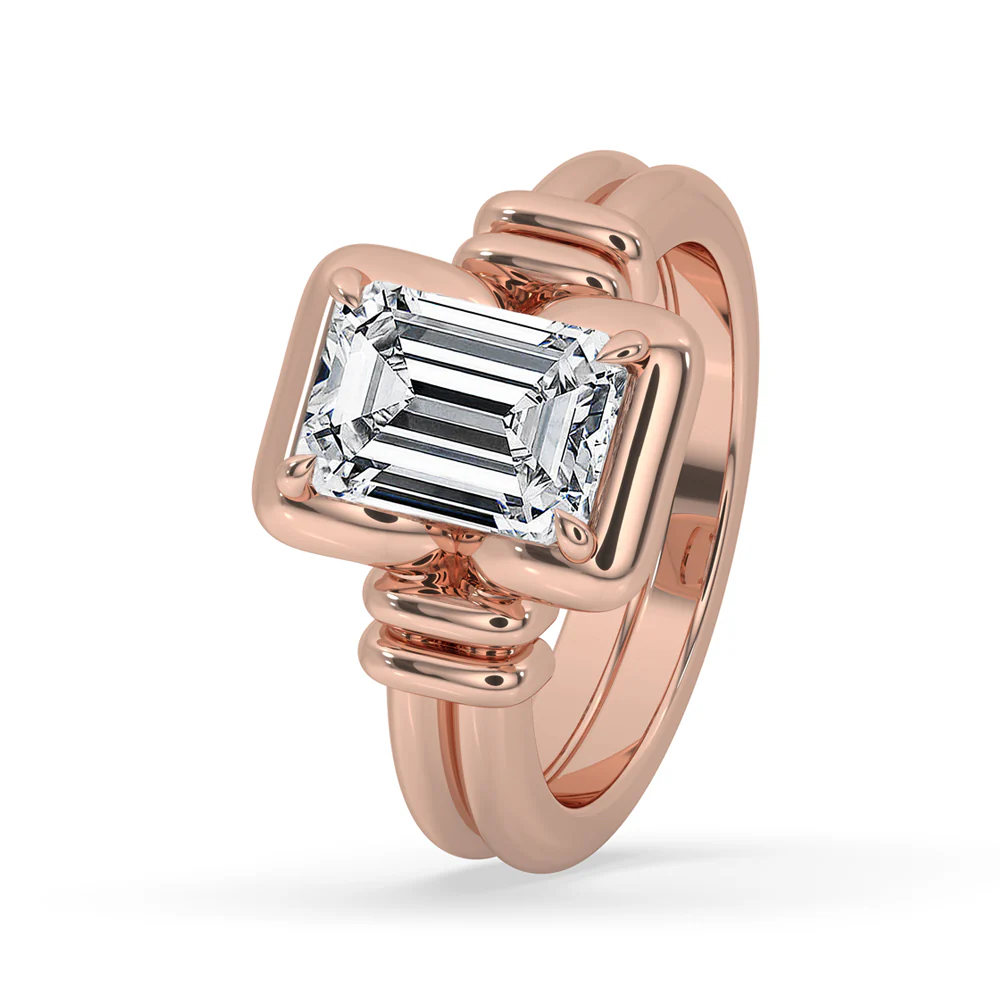 Emerald Solitaire Ring - Image 5