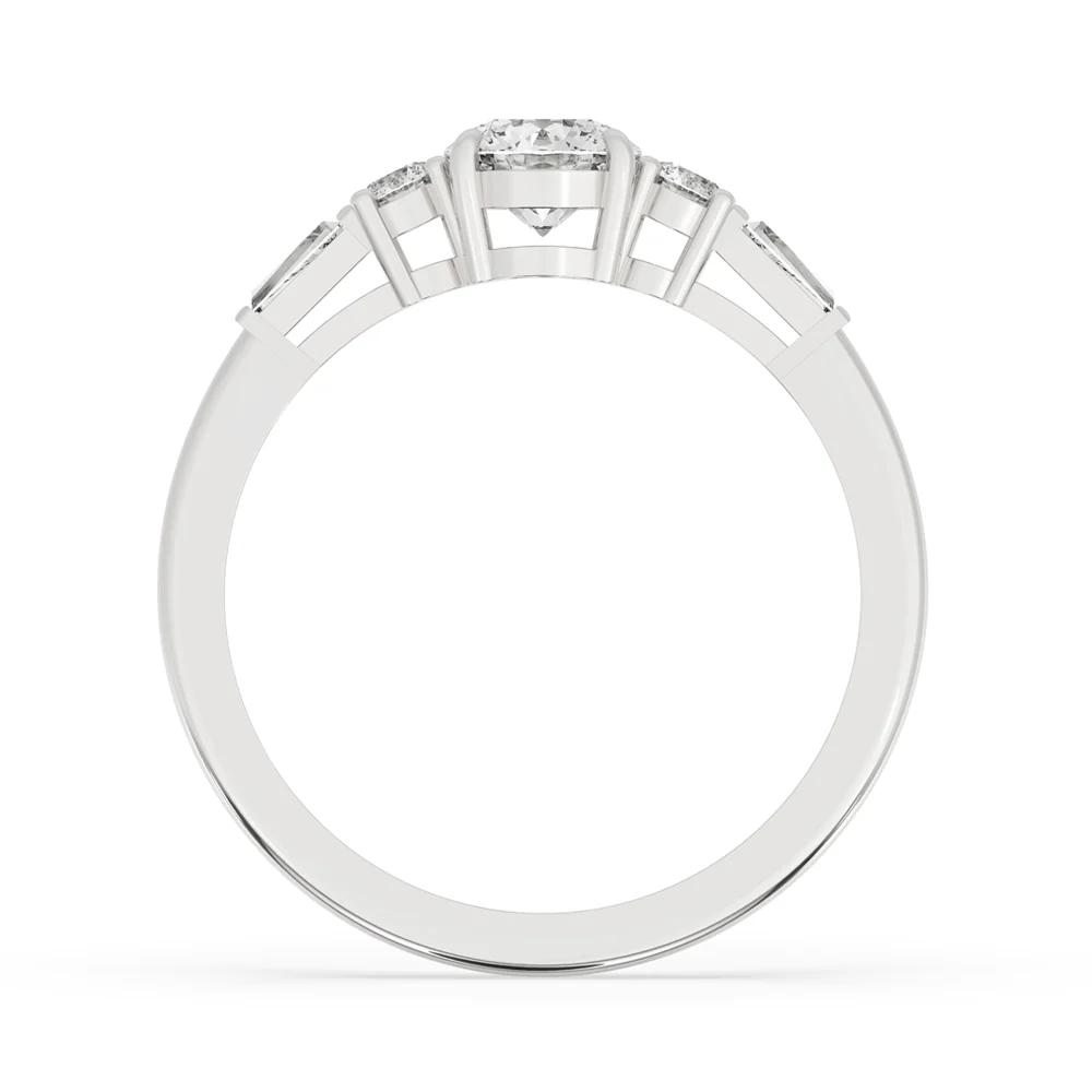 Five Stone Diamond Ring In White Gold - Image 3
