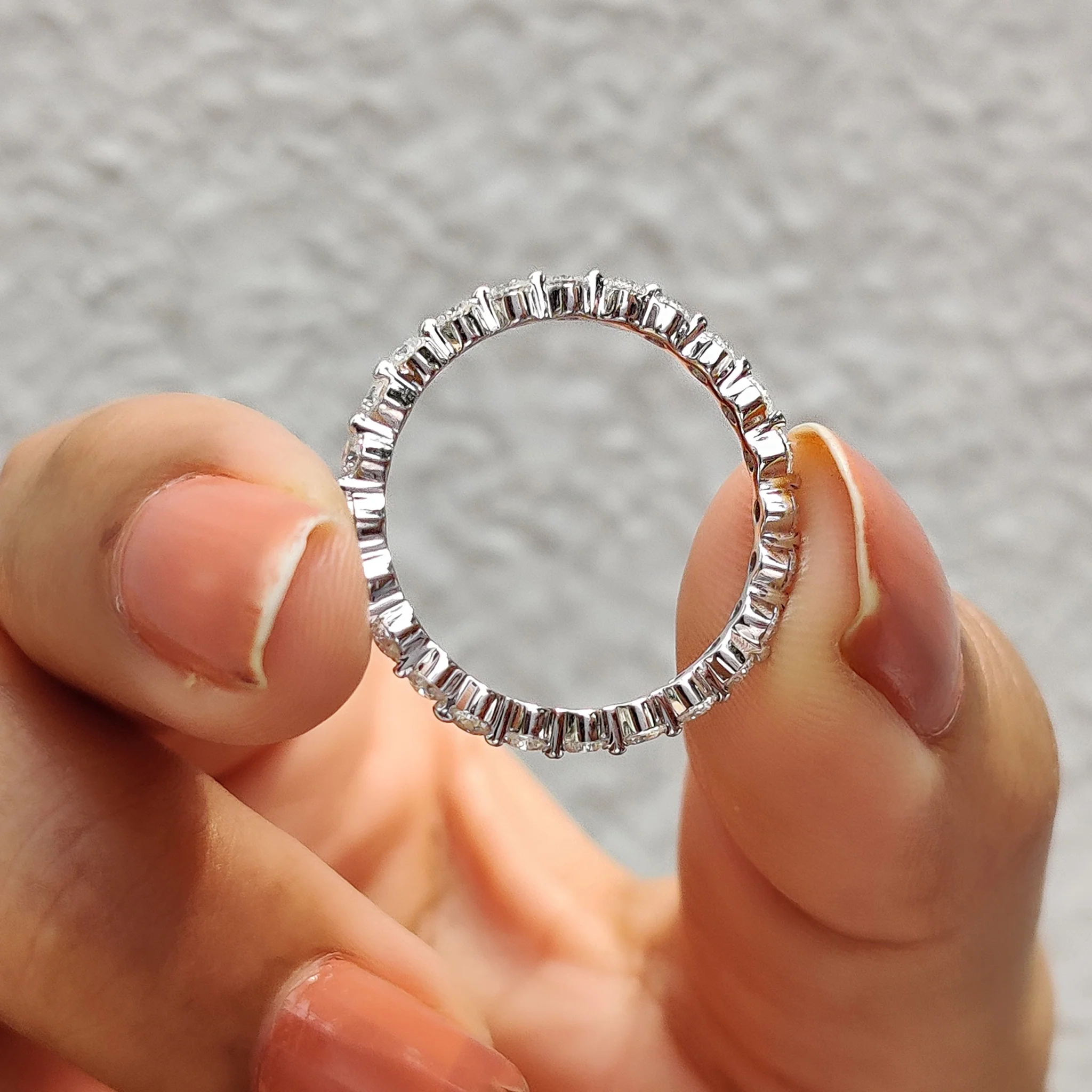 Floating Bubble Eternity Wedding Band - Image 2