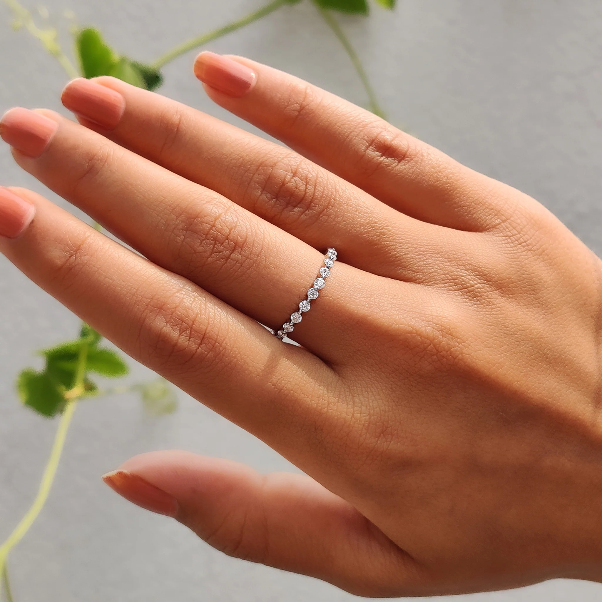 Floating Bubble Eternity Wedding Band - Image 4