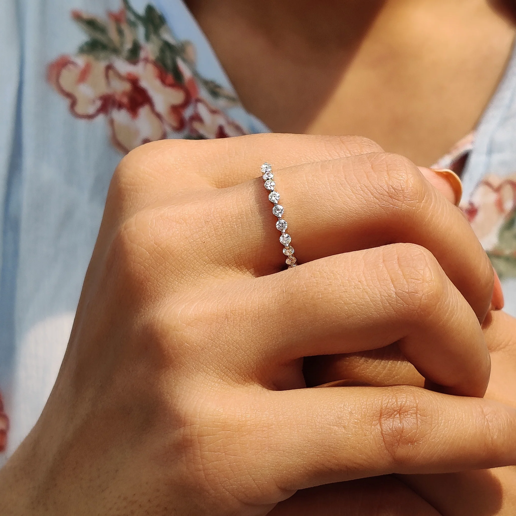 Floating Bubble Eternity Wedding Band - Image 6