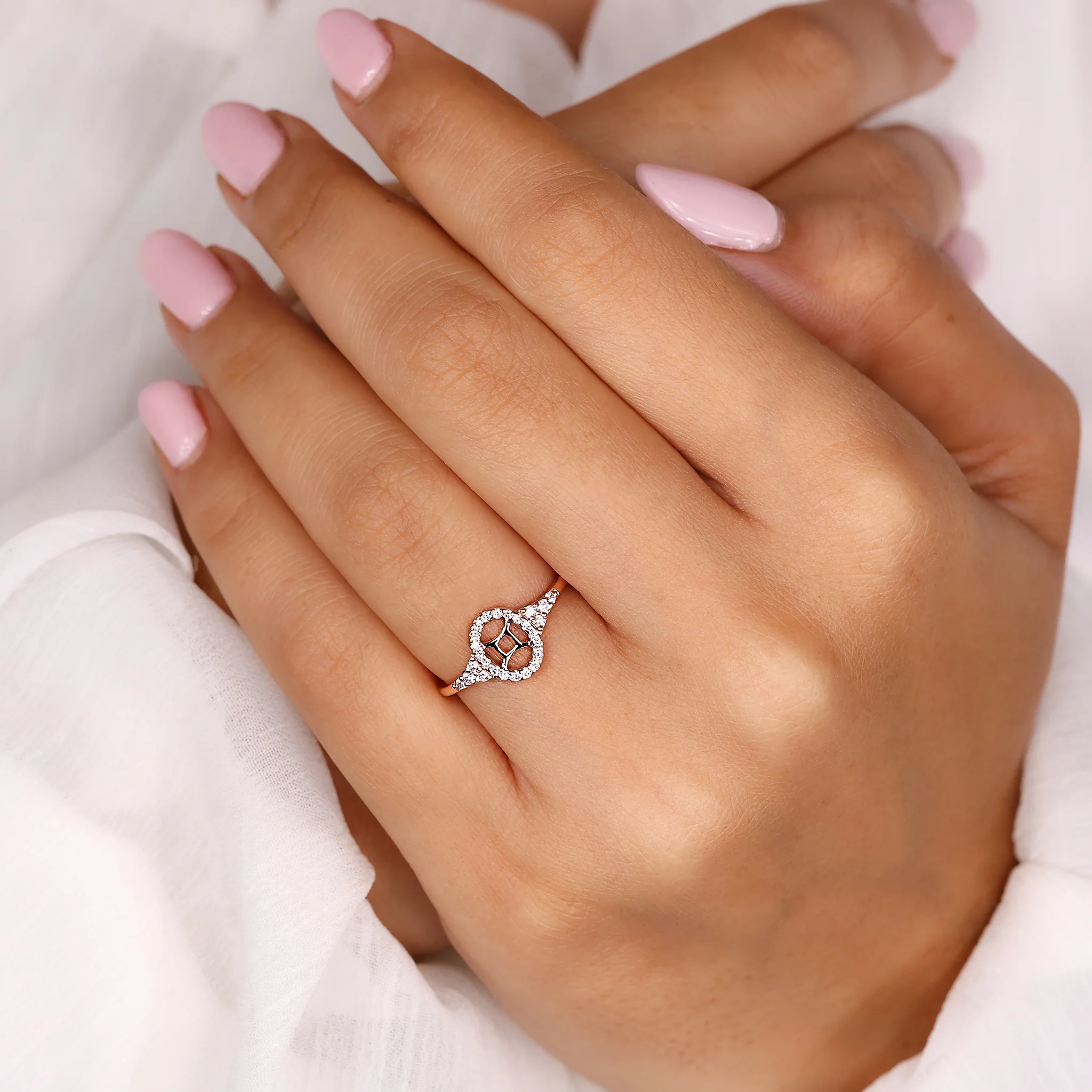 Gemini Ring In Rose Gold Finish - Image 7