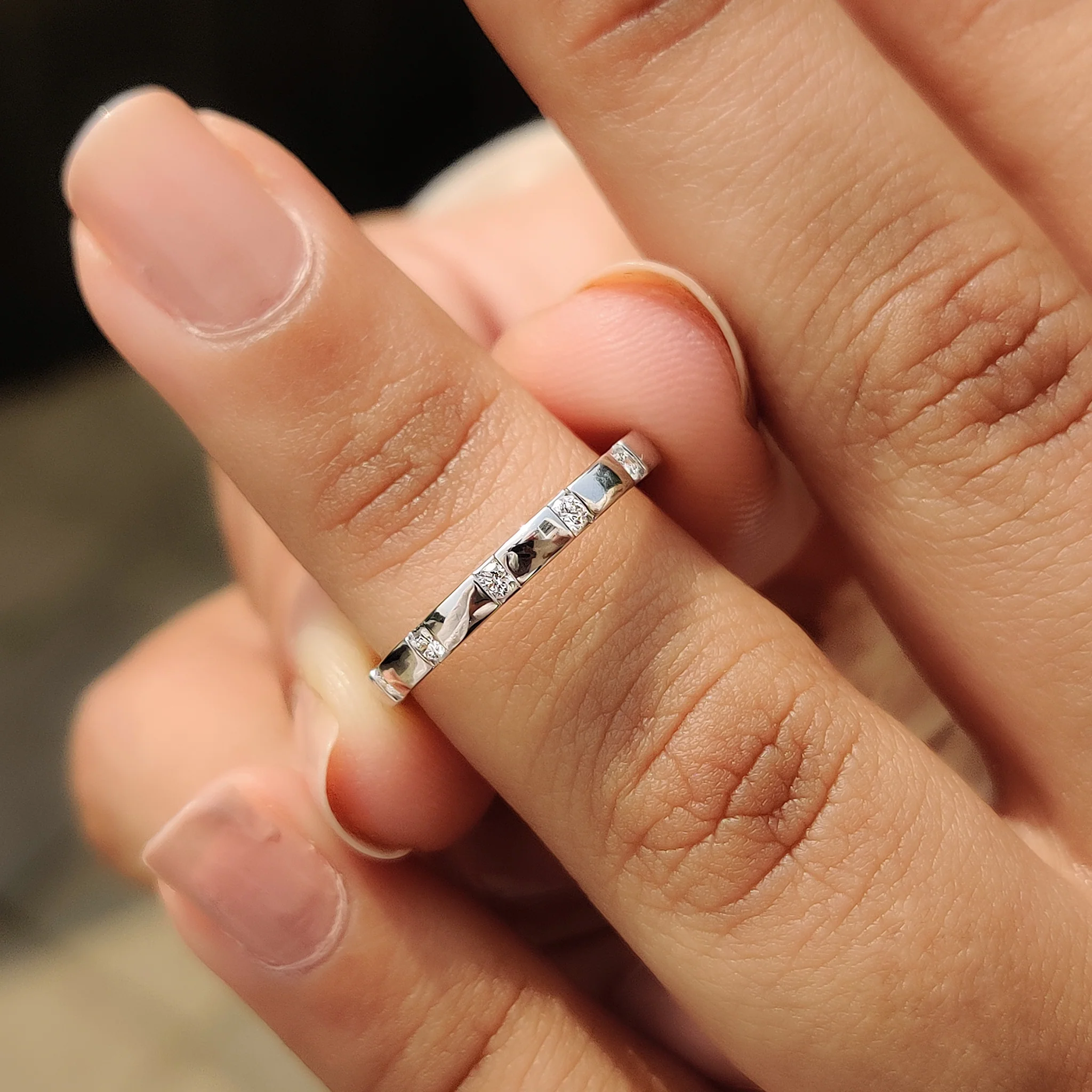 Round Cut Diamond Gypsy Wedding Band - Image 7