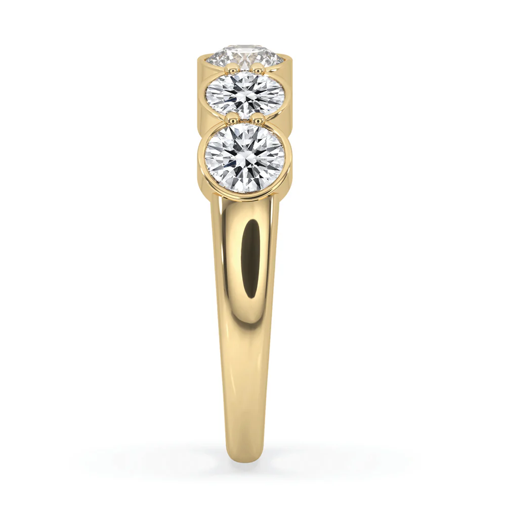 Half Eternity Bezel Set Diamond Band - Image 3