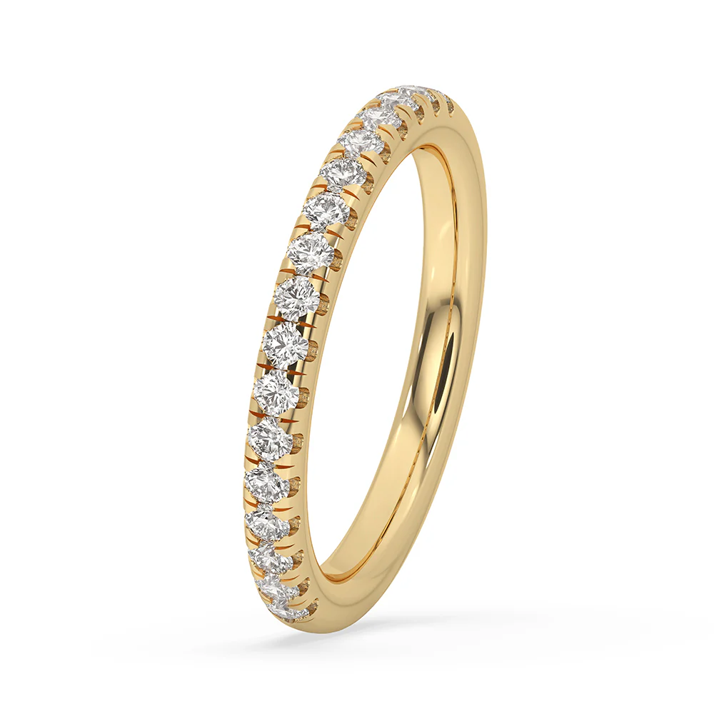 Half Eternity Minimalist Wedding Band - Image 3