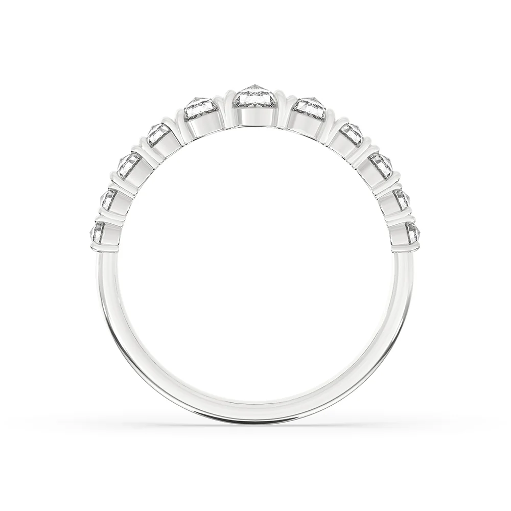 Half Eternity Wedding Band In White Gold - Image 2