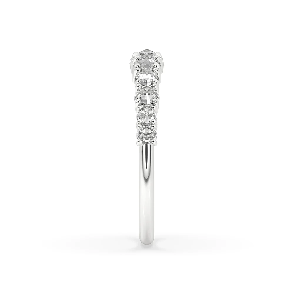 Half Eternity Wedding Band In White Gold - Image 3