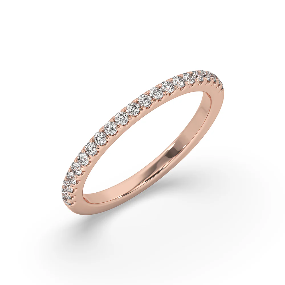 Half Eternity Wedding Band – Round Diamond - Image 4