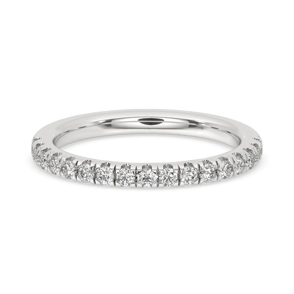 Half Eternity Wedding Band - Round Diamonds